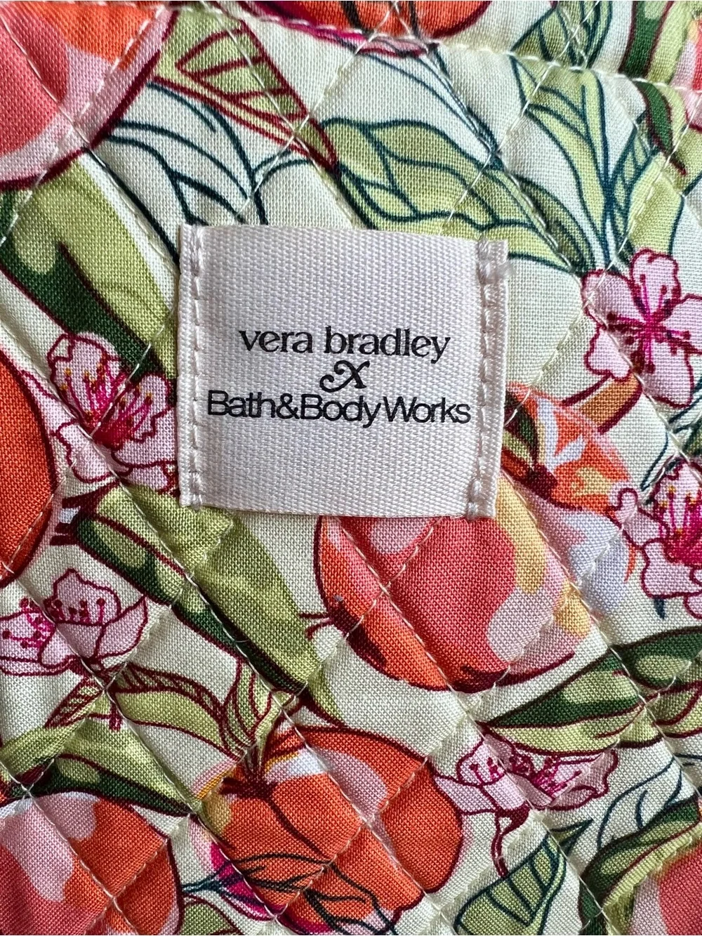 Vera Bradley x Bath & Body Works Peach Orchard Quilted Tote Floral Market Bag